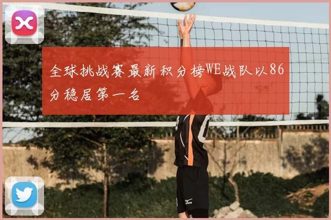 全球挑战赛最新积分榜WE战队以86分稳居第一名